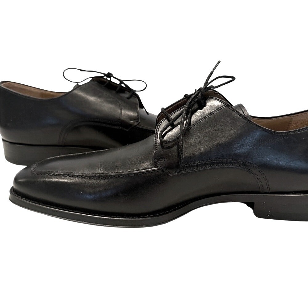 Magnanni Pardo Derby Oxfords Black Leather Men's 13‎ Dress Shoe Quiet Luxury - Picture 4 of 10